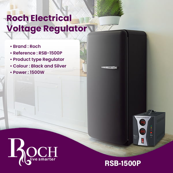 Regulador de Tensão Elétrico ROCH 1500W ref EZ-RSB-1500P