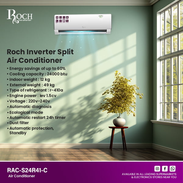 Ar Condicionado Split Inverter ROCH 24000 BTU ref EZ-RAC-S24R41-C