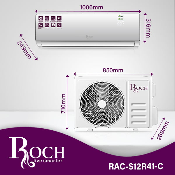 Ar Condicionado Split Inverter ROCH 12000 BTU ref EZ-RAC-S12R41-C