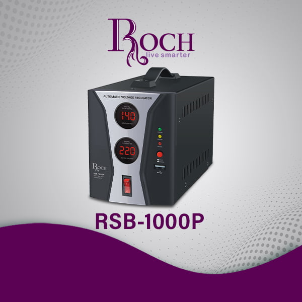Regulador de Tensão Elétrico ROCH 1000W ref EZ-RSB-1000P