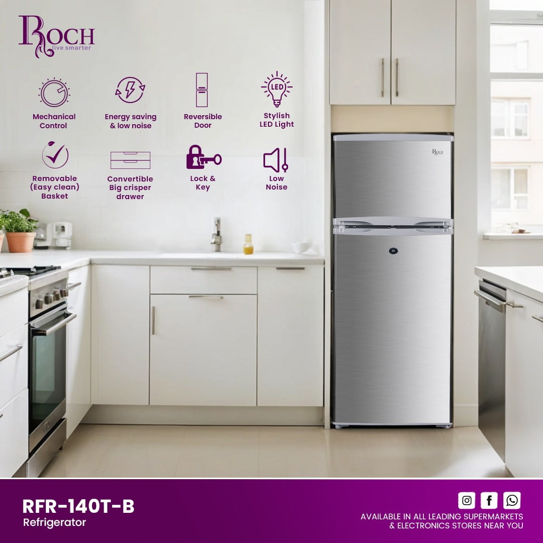 ROCH Refrigerators 118L ref EZ-RFR-140T-B