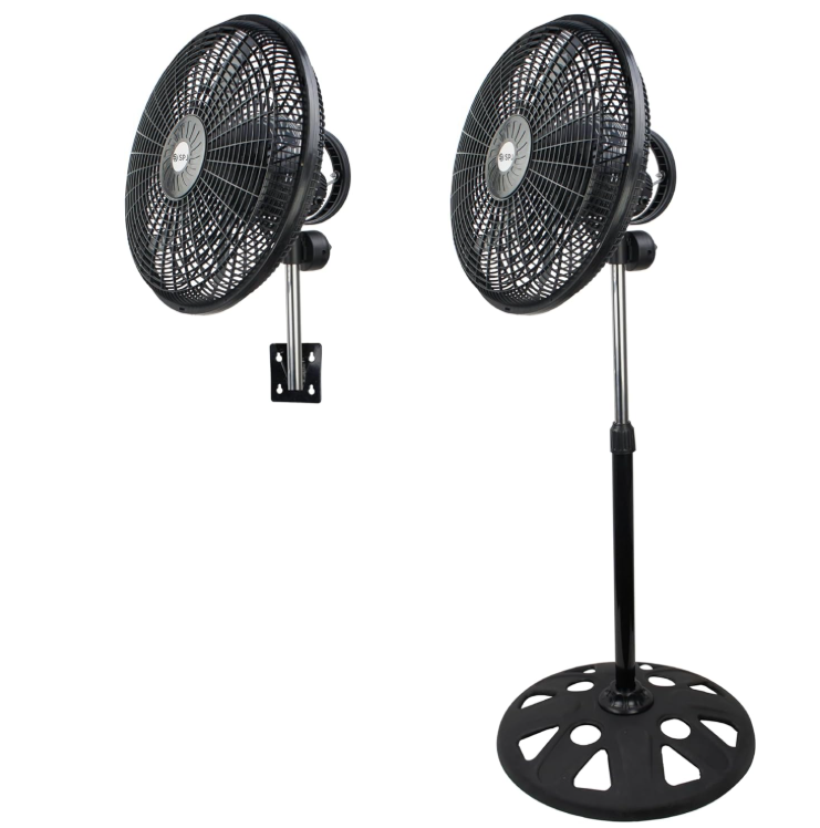 SPJ 50W Pedestal 18" Stand Fan & Wall Fan | ref SPJ-SFX-BLFC18012