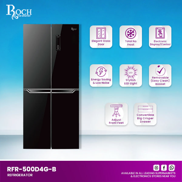 ROCH Refrigerator 401L | RFR-500D4G-B