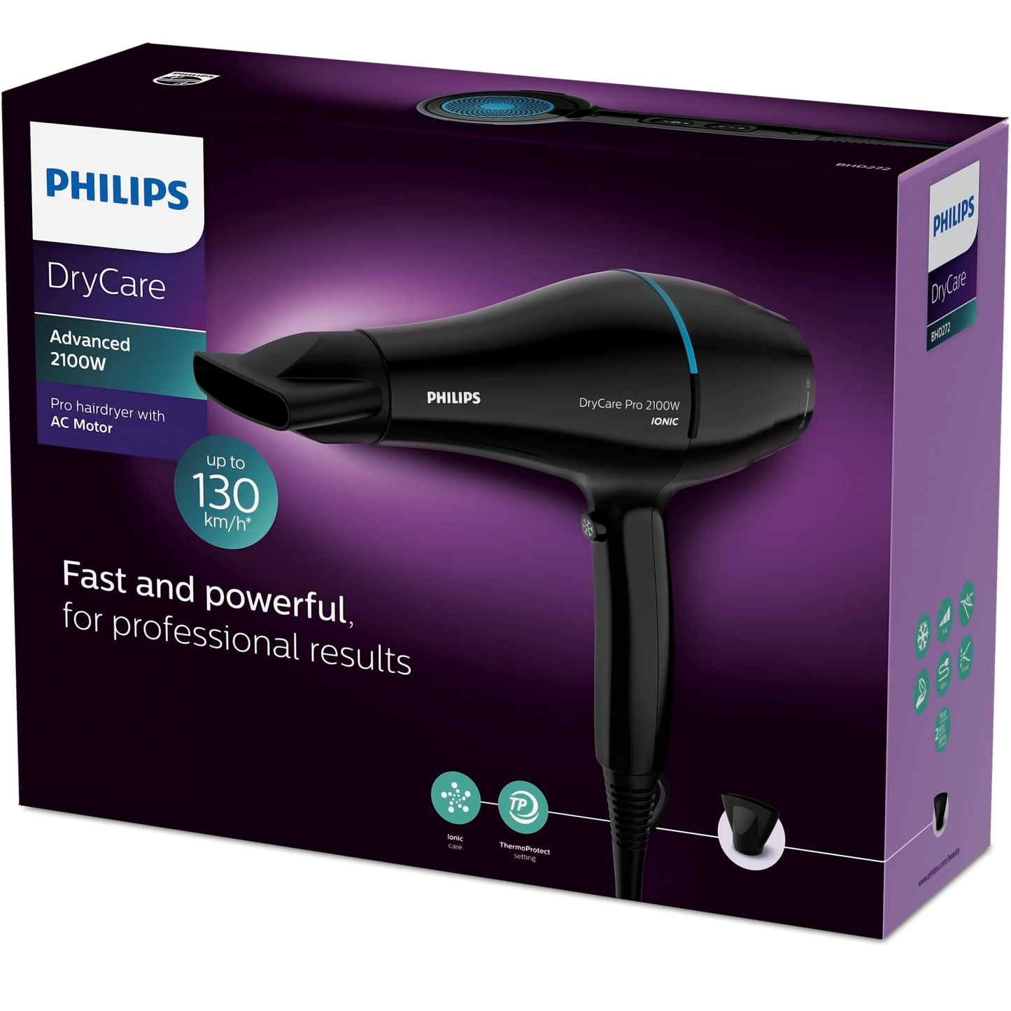 PHILIPS DryCare Pro Hair Dryer 2100W BHD272/00 |ref T-41531121