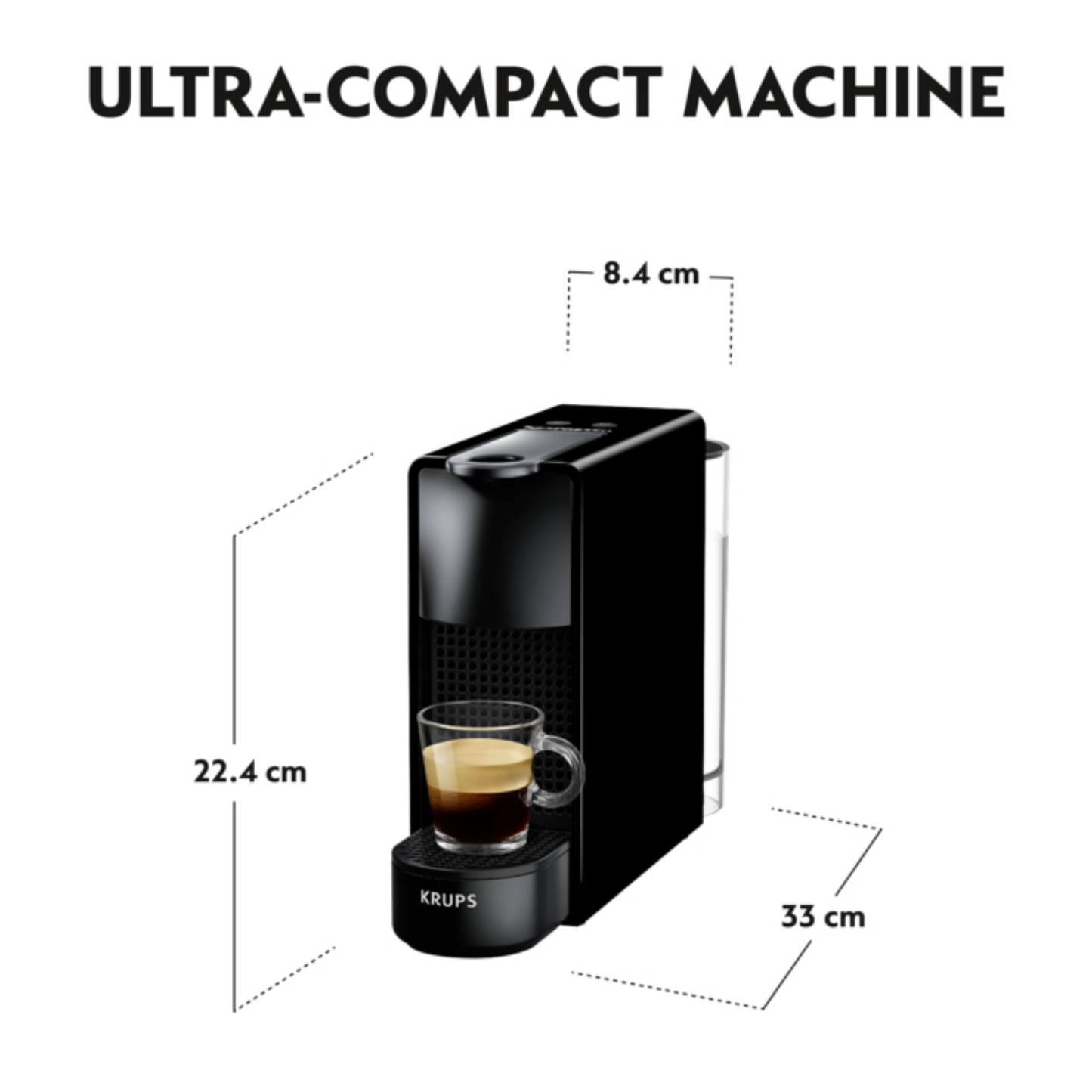KRUPS Nespresso Essenza Mini Coffee Machine Black | ref T-44035492