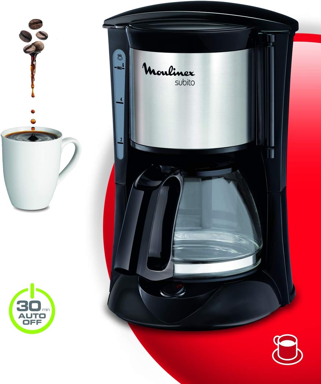 MOULINEX Subito Coffee Maker with Filter 0.6L/600W ref T-FG151825