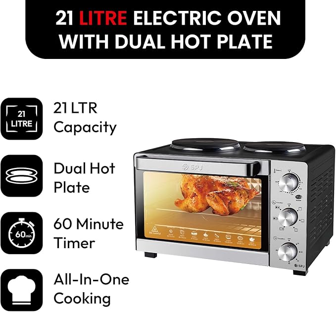 FORNO ELÉTRICO SPJ 21L ref SPJ-EOHX-SS21L06