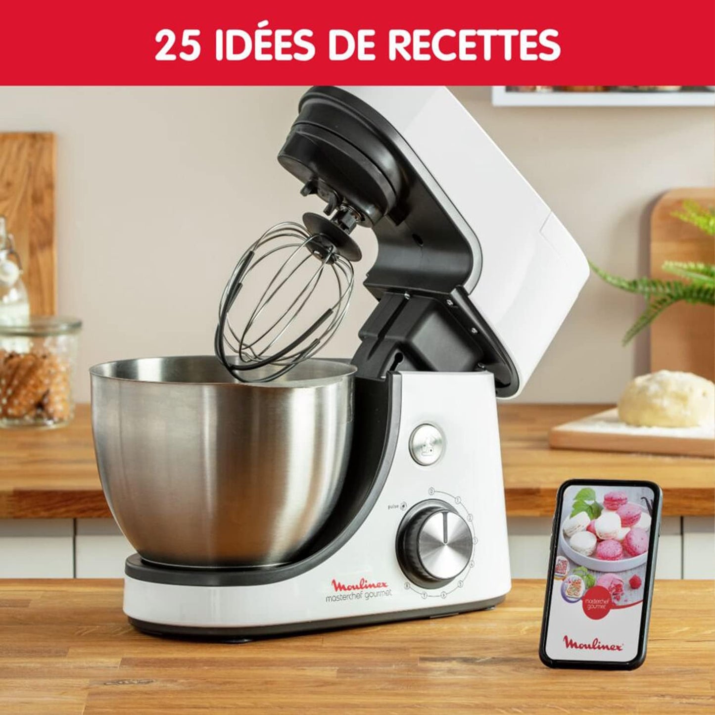 MOULINEX Mixer Masterchef Gourmet 4.6L/1100 W | ref T-QA510110