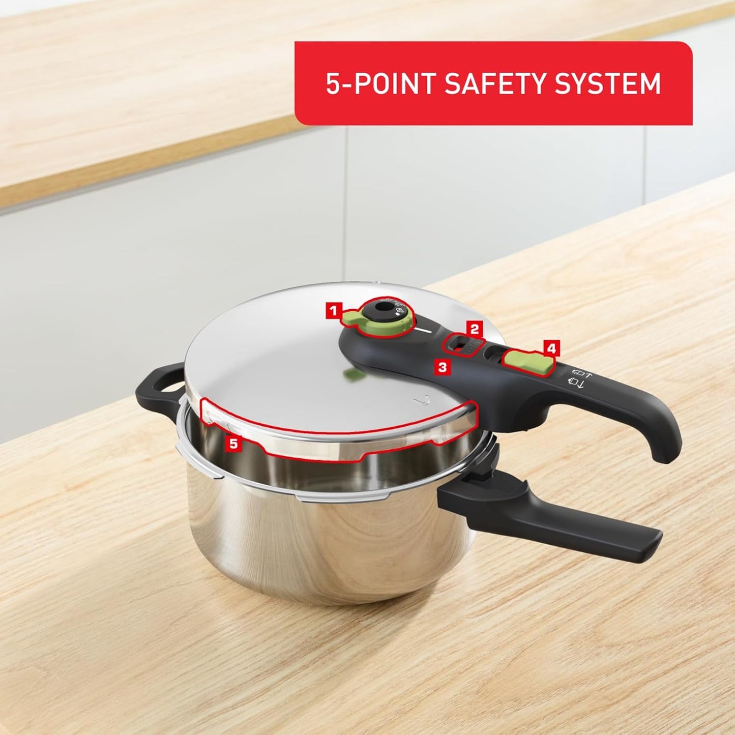 Panela de Pressão Elétrica MOULINEX Epic Turbo Kitchen 1090W/5L | ref T-CE754810