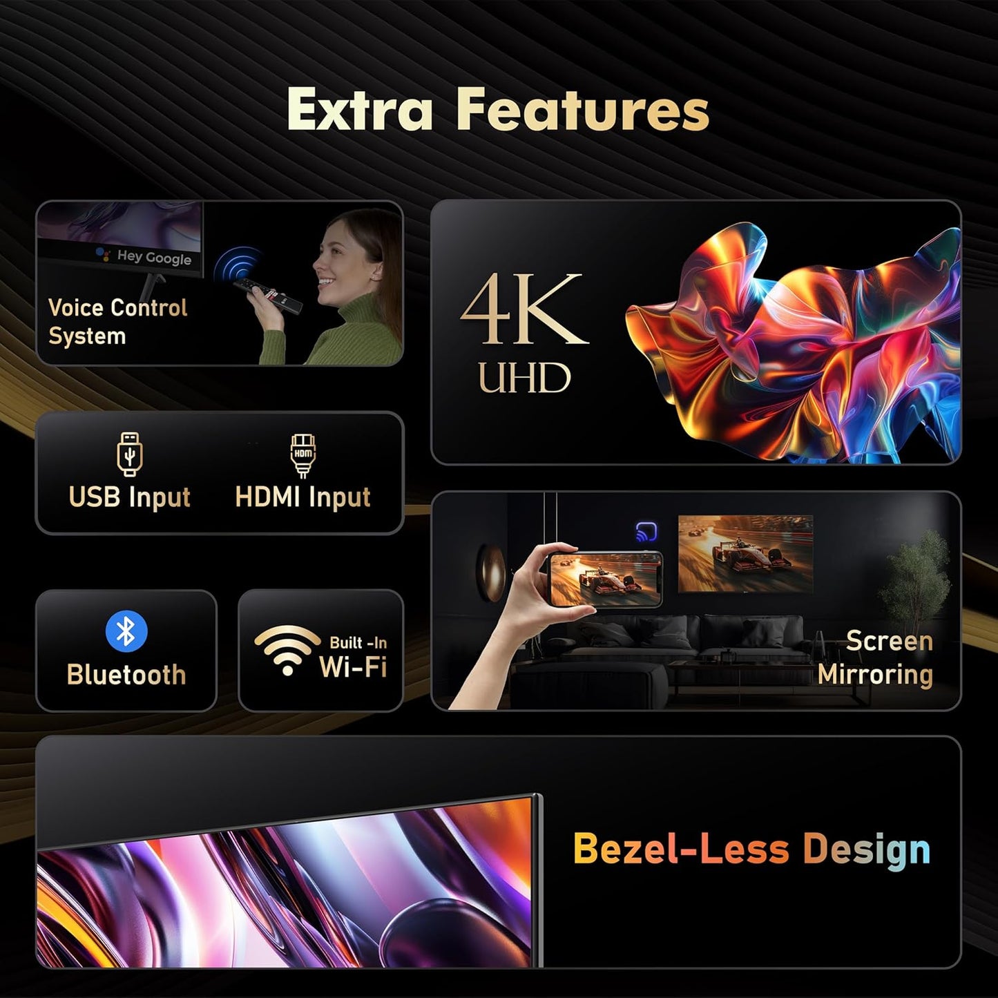 تلفزيون أندرويد 55 بوصة 4K UHD SPJ ref SPJ-4KS55BL3200V