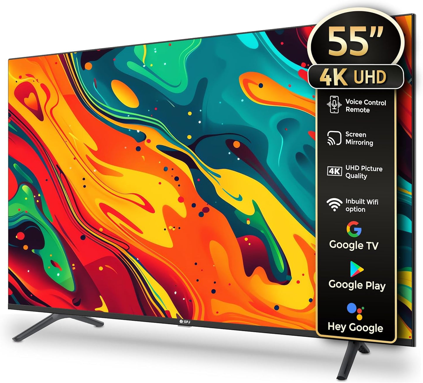 تلفزيون أندرويد 55 بوصة 4K UHD SPJ ref SPJ-4KS55BL3200V