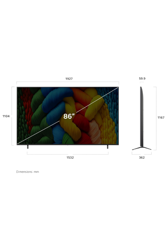 LG SMART TV 4K UHD NANOCELL 86" | 86NANO80A6A ref E-8854