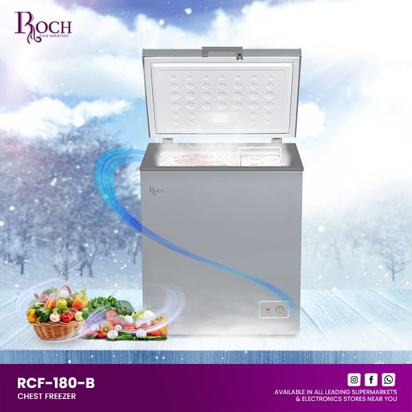 ROCH chest freezer 145L compact efficient energy saving in Luanda