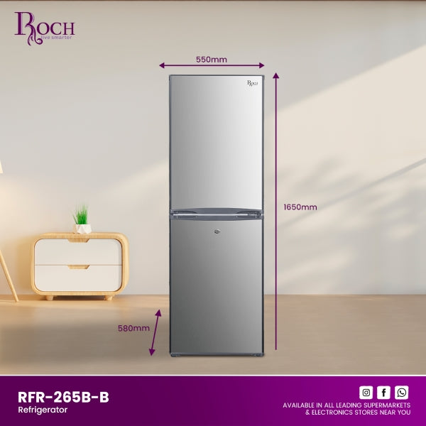 ROCH Refrigerator 229L ref EZ-RFR-265B-B
