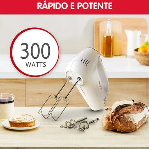 Batedeira manual MOULINEX Quick Mix 300W branca ref T-HM3101B1