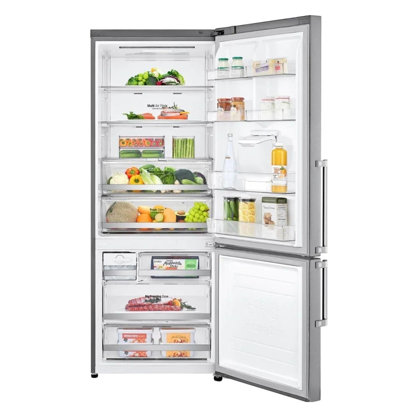 Refrigerador LG com Freezer Inferior e Dispensador de Água 446L | GCF689BLCM ref E-7908