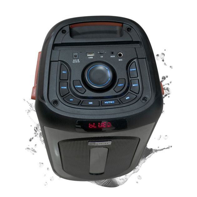 Caixa de Som Recarregável Roch com Microfone e 2 Subwoofers 06" ref EZ-RPS-06M2