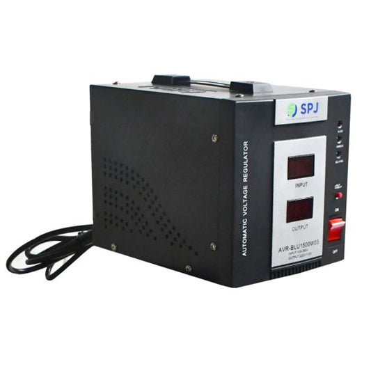 Regulador Automático de Tensão SPJ 1500W | ref SPJ- AVR-BLU1500W03