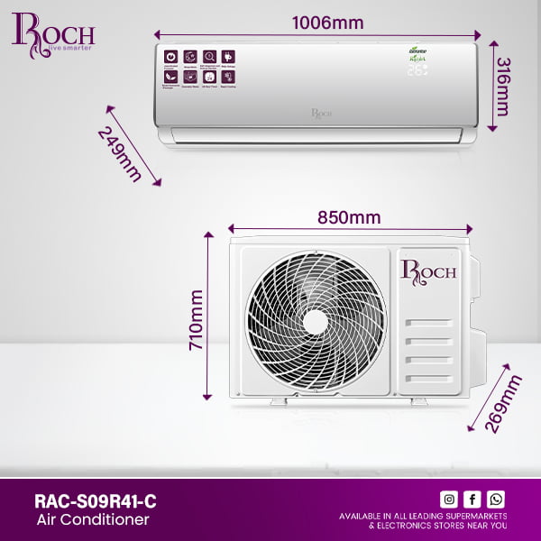 ROCH AC 9000 BTU ref EZ-RAC-S09R41C