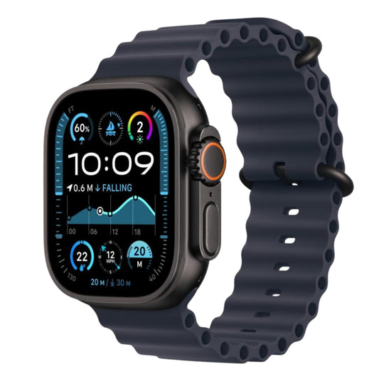 APPLE 49mm Navy Ocean Band Black Titanium Finish | ref ECI-MYPC3ZM/A