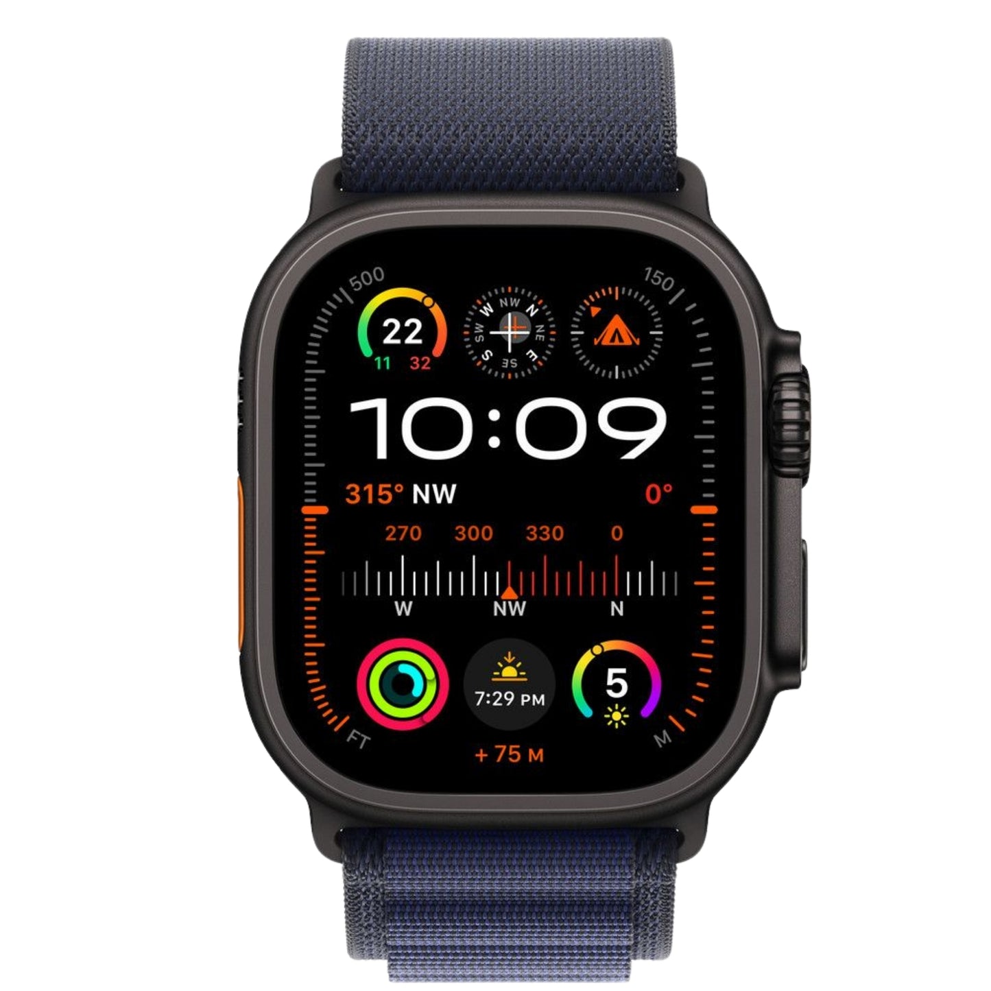 APPLE 49mm Navy Alpine Band Black Titanium Finish- S | ref ECI-MYPW3ZM/A