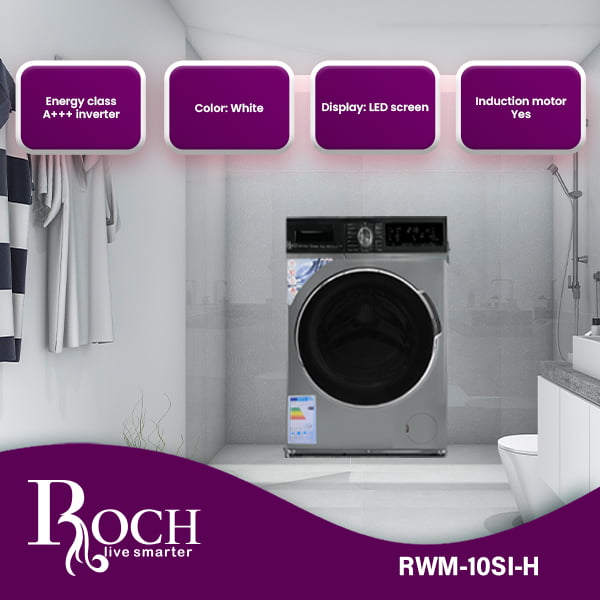 Máquina de lavar automática ROCH 10KG |RWM-10SI-H
