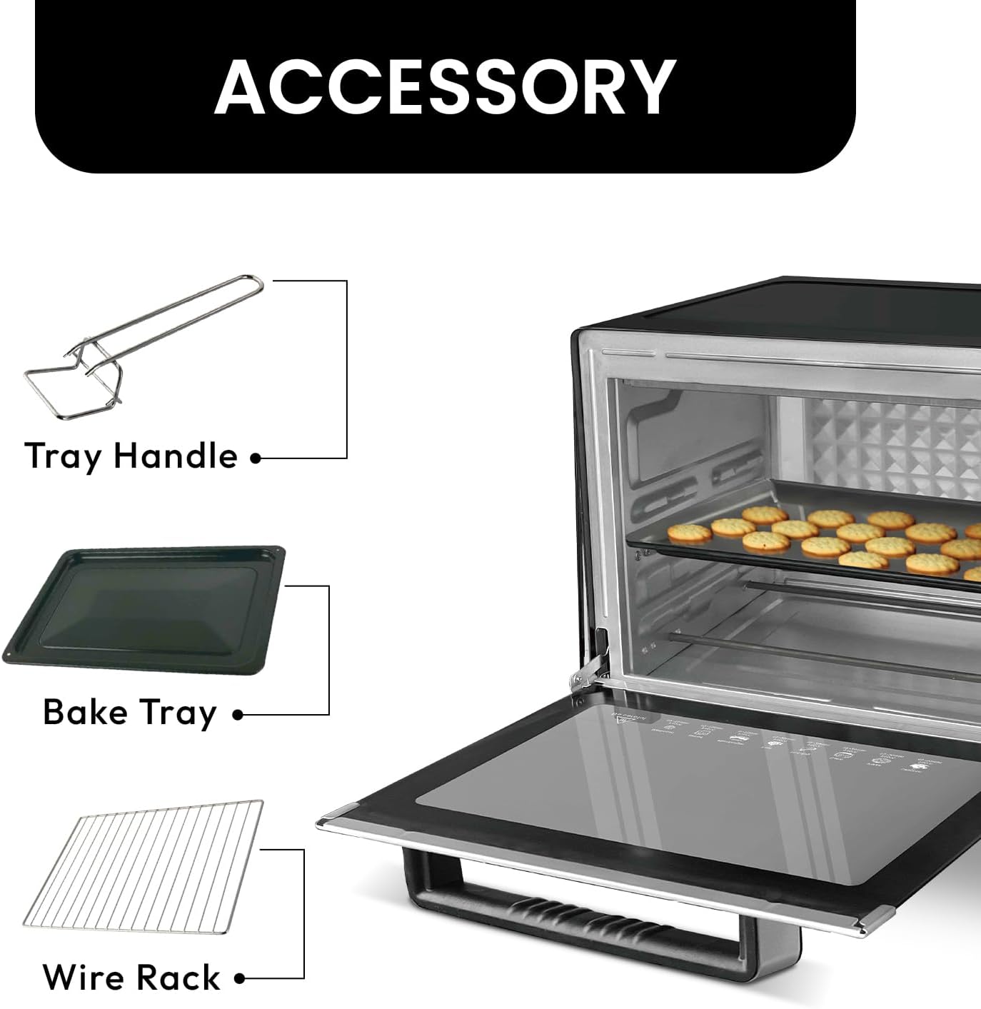 SPJ ELECTRIC OVEN 21L ref SPJ-EOX-SS21L05