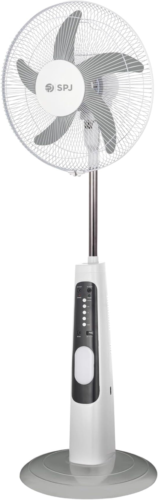 SPJ Ventilador de Pedestal Recarregável 35W de 16" | ref SPJ-SFX-GRDC16016