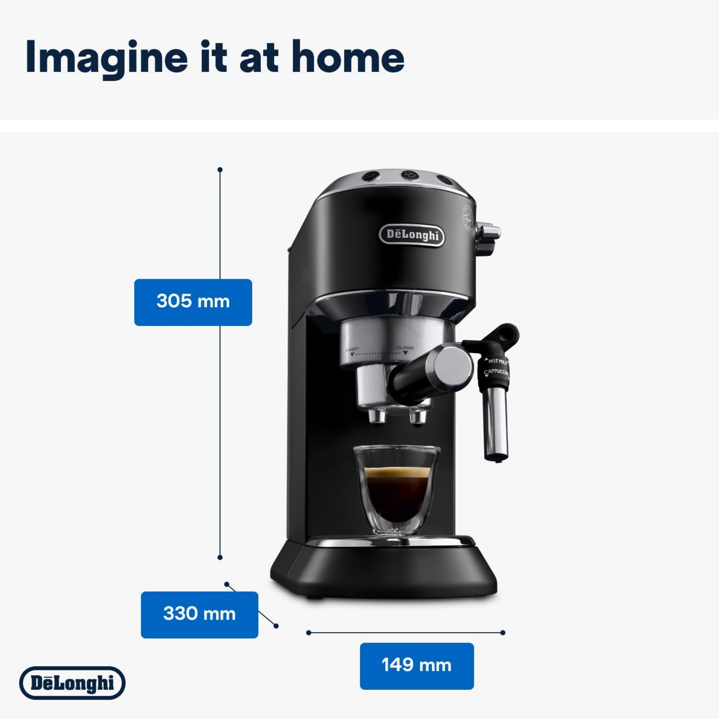 DELONGHI Dedica Style Espresso Machine EC685BK| ref T-48337116
