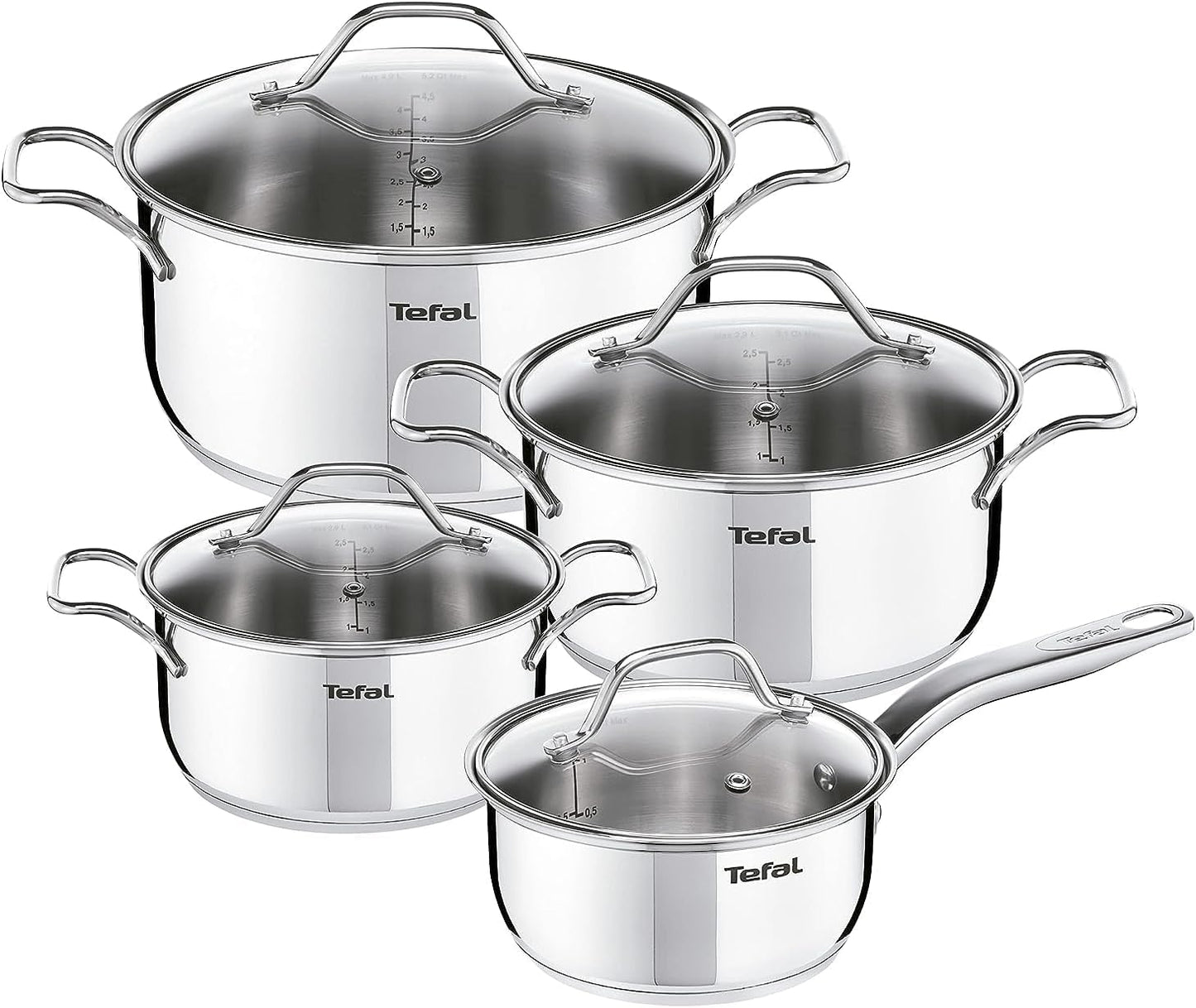Conjunto de panelas antiaderentes TEFAL Essential 8 peças ref T-B472S544