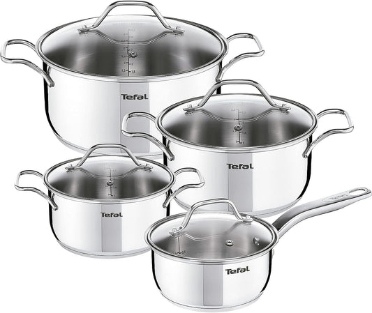 Conjunto de panelas antiaderentes TEFAL Essential 8 peças ref T-B472S544
