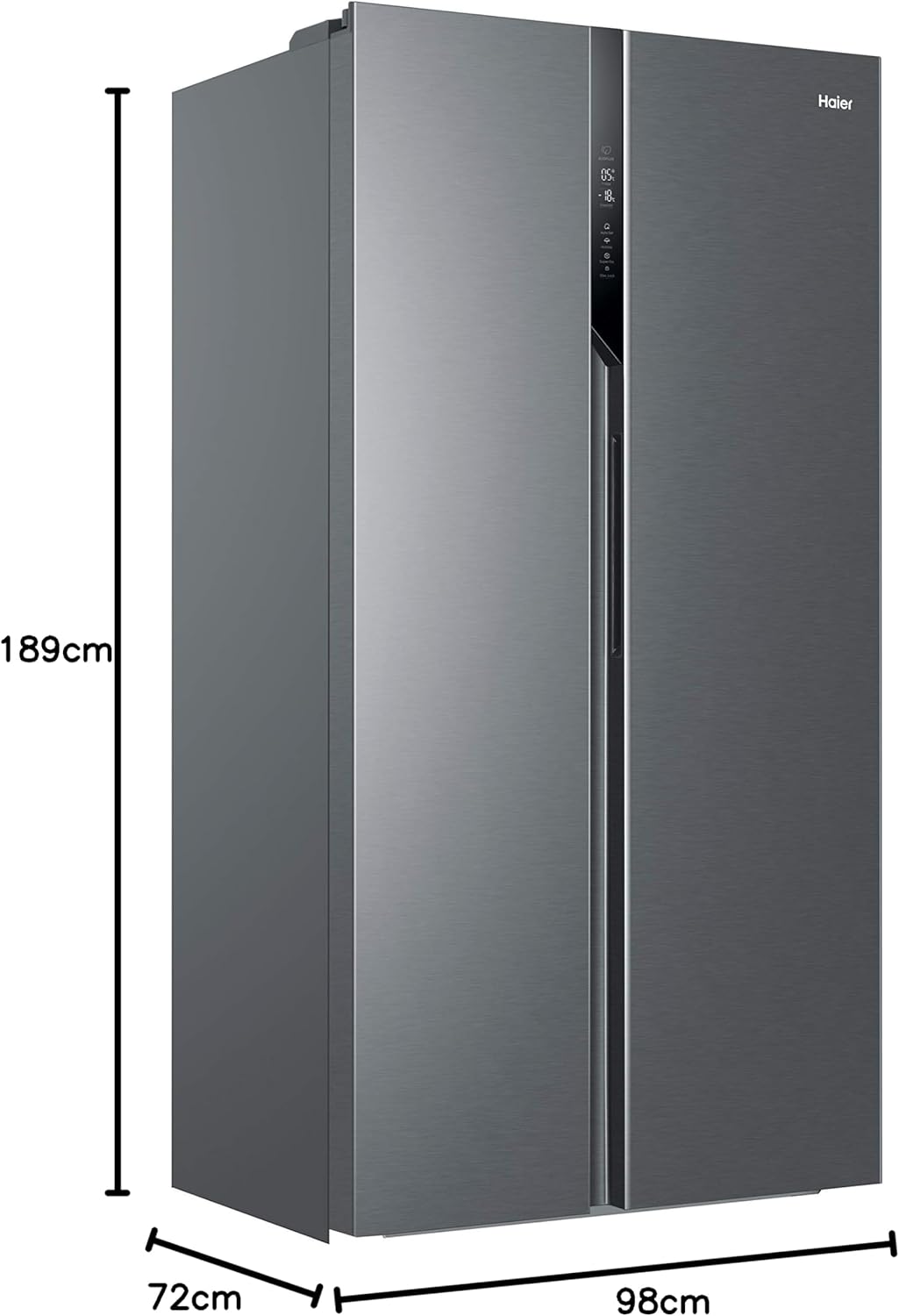 Refrigerador HAIER Side-By-Side 528L Prata | HSR3918FNPG ref E-7933