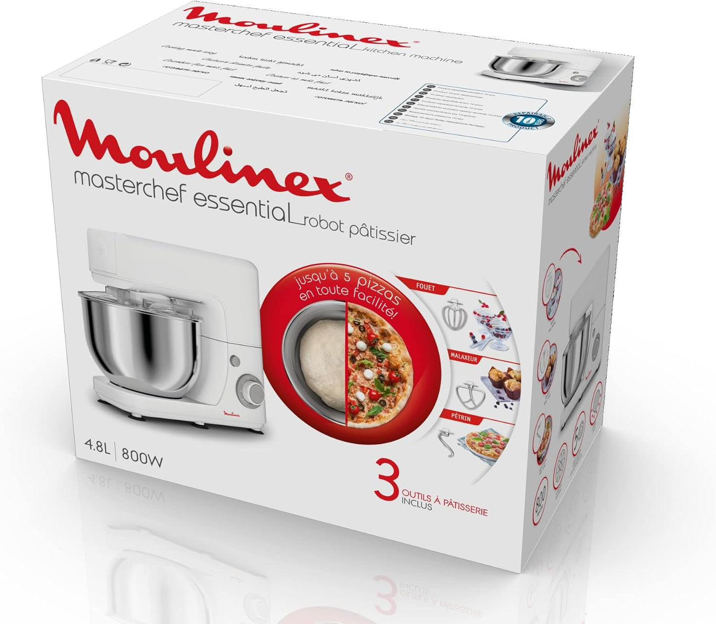 Batedeira MOULINEX Bake Essential 4,8 L/800 W | ref. T-QA160H10