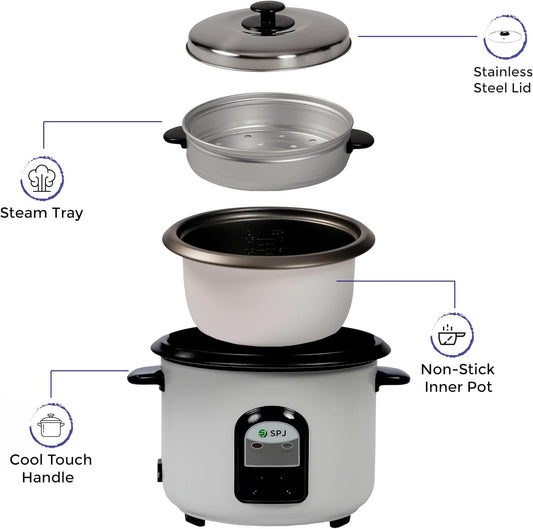 Panela elétrica de arroz SPJ 1,8 L 833 W | RCU04-WT1801