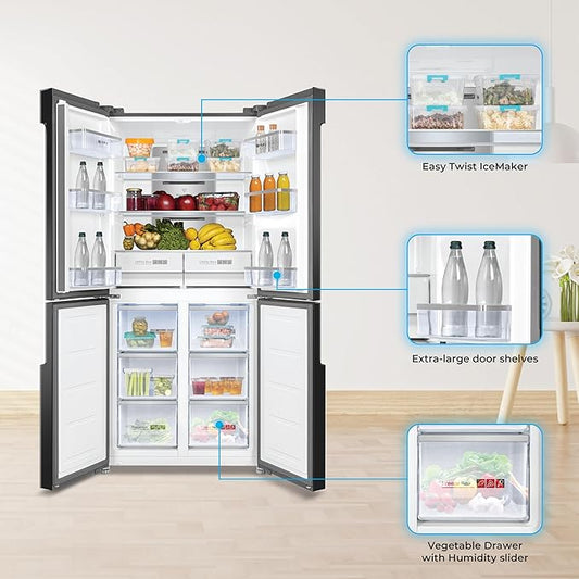 SPJ Side by Side 4 Doors Refrigerator 431L | SPJ-RFG-4BLU559C