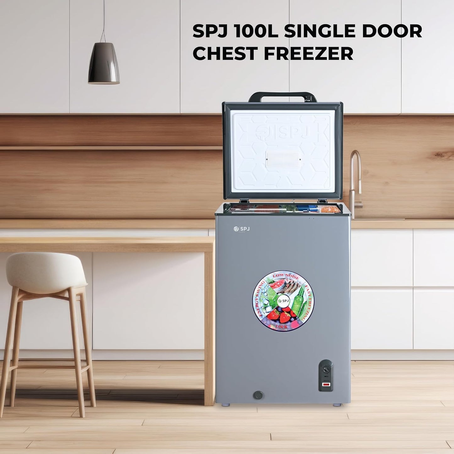 CHEST FREEZER 95L SPJ GREY ref SPJ-POSH-SLW130C