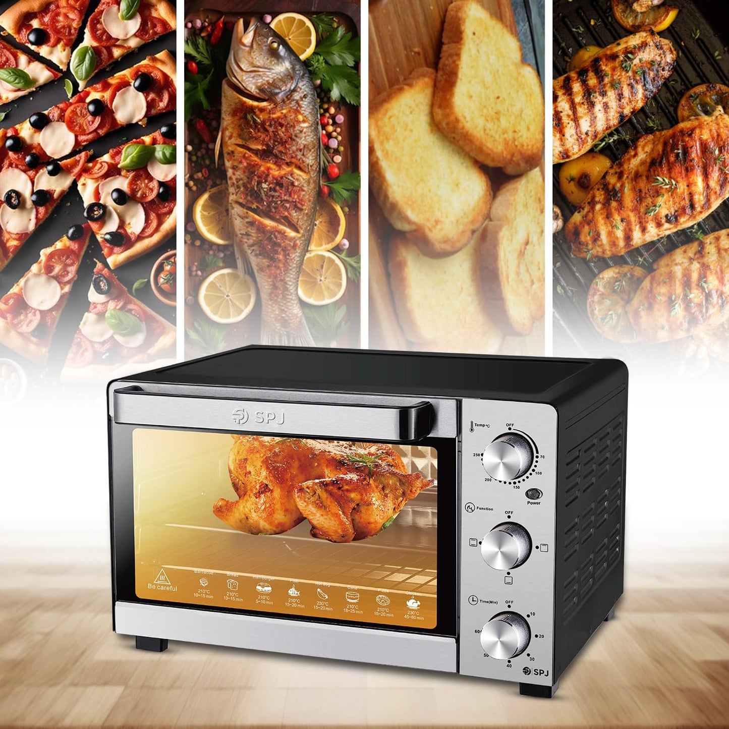 SPJ ELECTRIC OVEN 21L ref SPJ-EOX-SS21L05