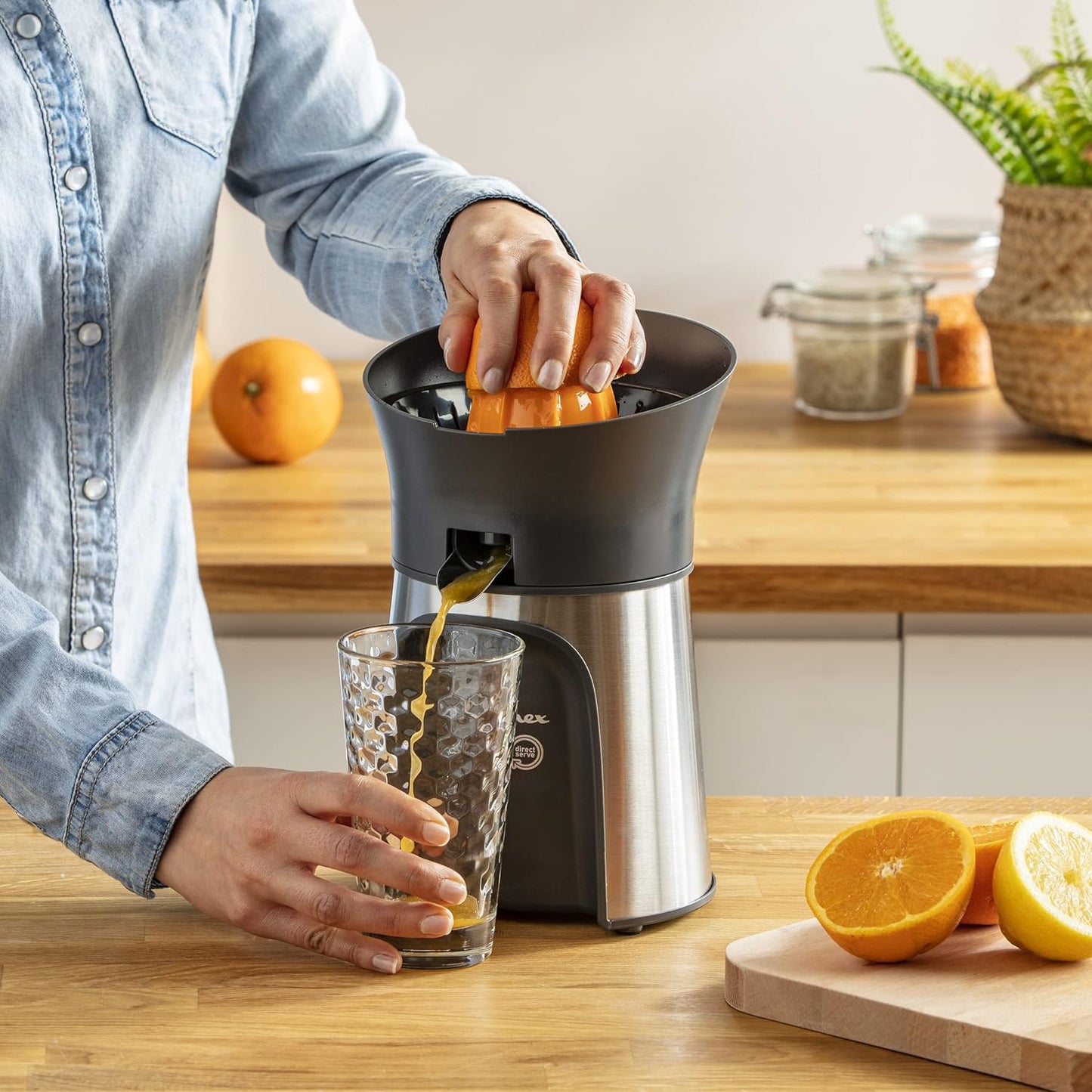 Espremedor de frutas cítricas MOULINEX VitaPress Direct Serve 100W/0,6L | ref. T-PC603D10