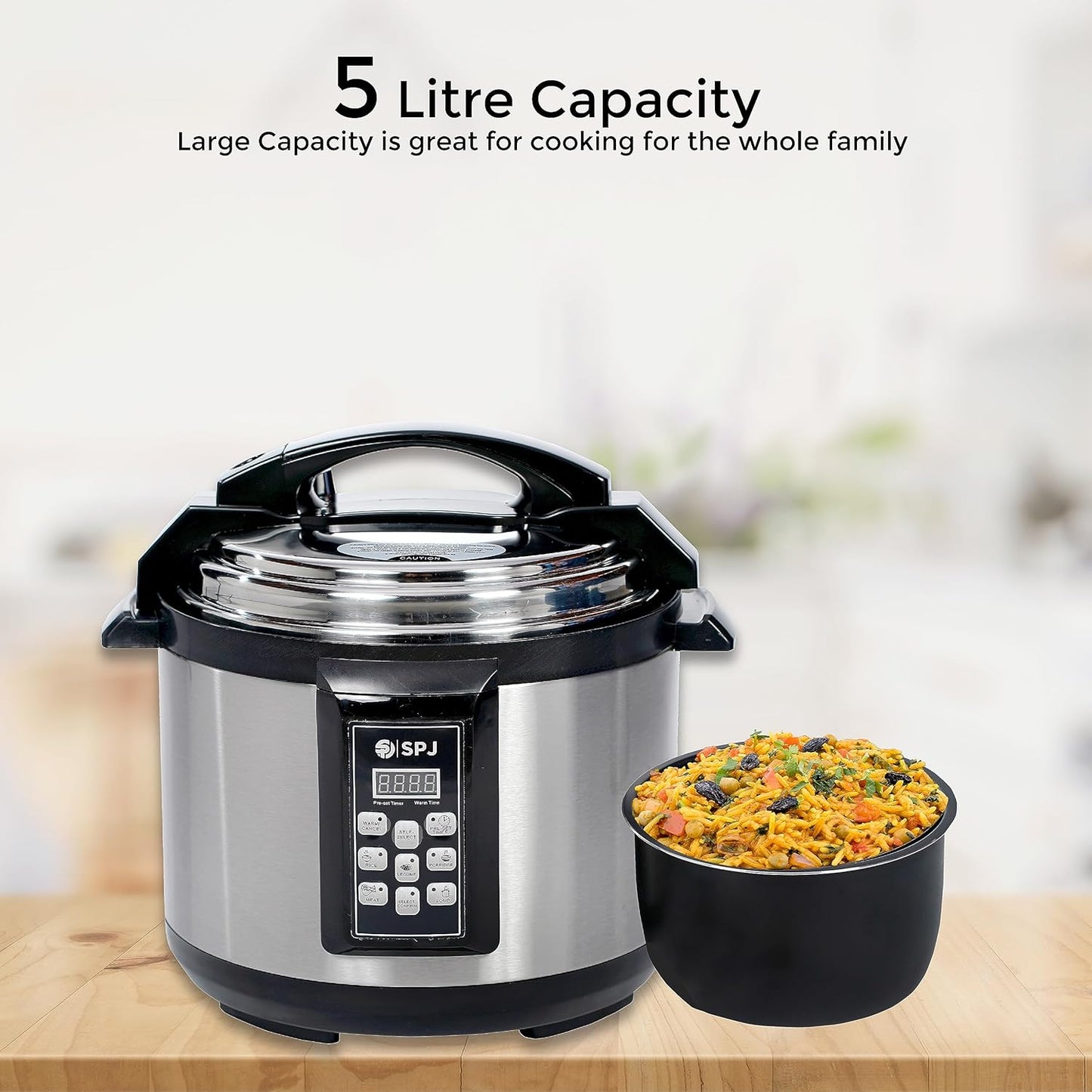 Panela de Pressão Elétrica para Arroz SPJ 5L 900W | PCU05-SS01