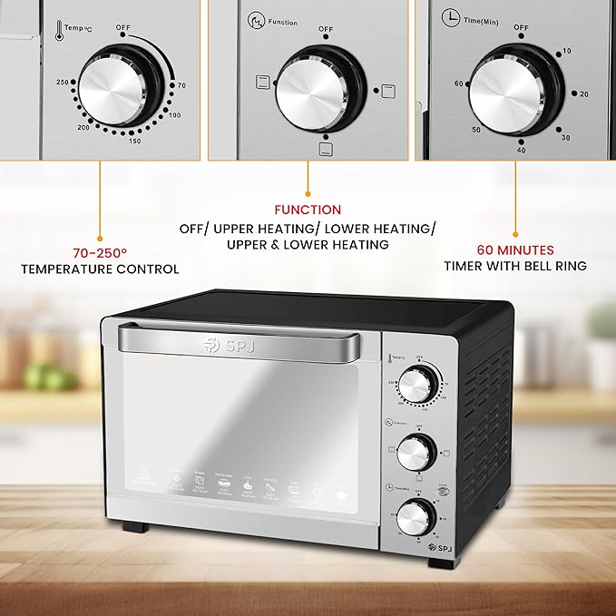 SPJ ELECTRIC OVEN 30L/1500W | ref SPJ-EOX-SS30L07