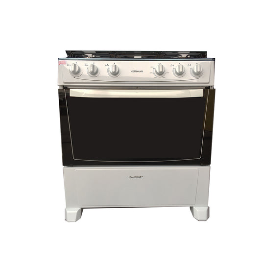 Fogão a Gás MAXCOOK 5 bocas (vidro coliseu branco) ref E-8518 