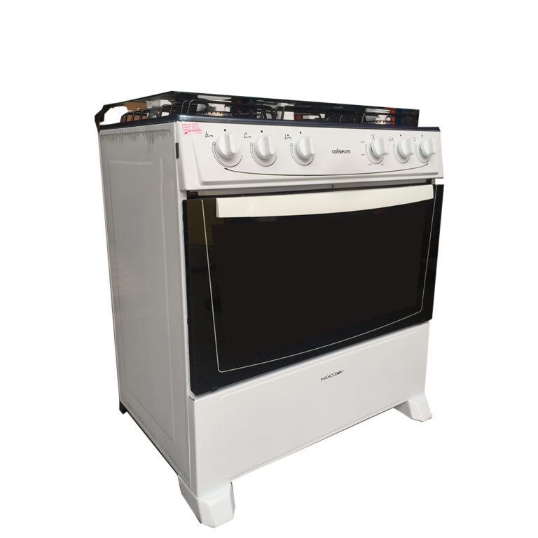 MAXCOOK 5-burner gas stove (white coliseum glass) ref E-8518