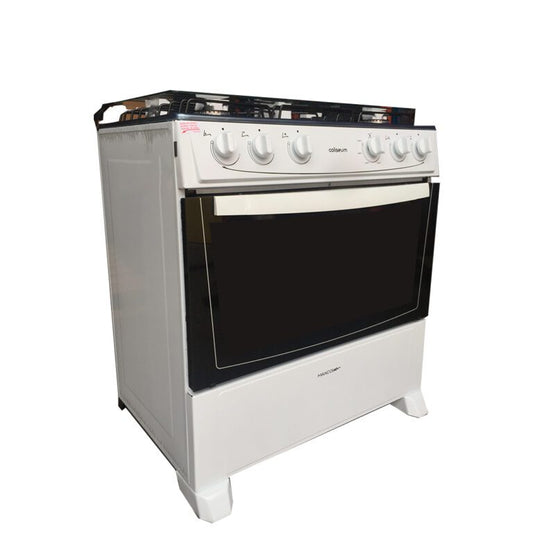 Fogão a Gás MAXCOOK 5 bocas (vidro coliseu branco) ref E-8518 