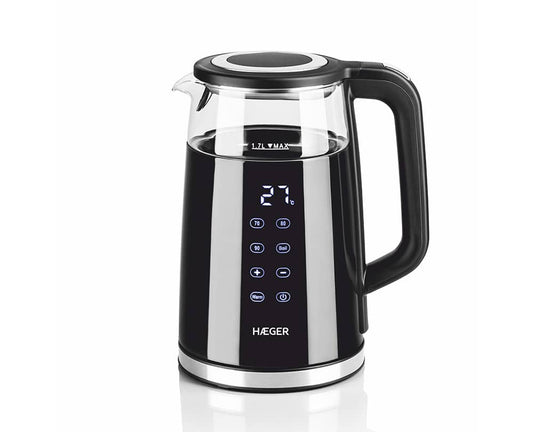 HAEGER DigiGlass electric kettle 1.7L 2200W digital control in Luanda