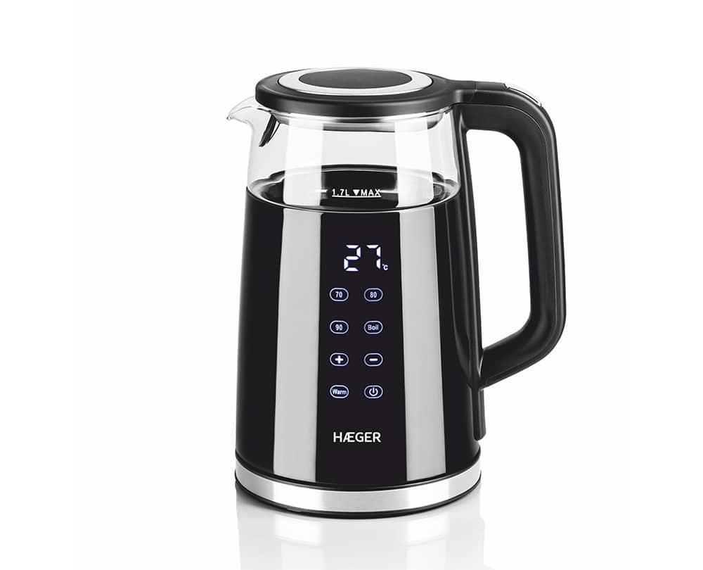 Chaleira Elétrica Digital HAEGER Digiglass – 1,7L, 2200W ref T-46130741