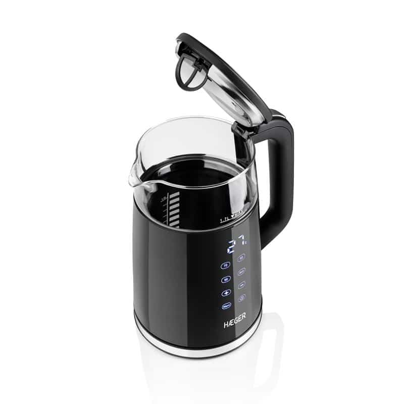 Chaleira Elétrica Digital HAEGER Digiglass – 1,7L, 2200W ref T-46130741