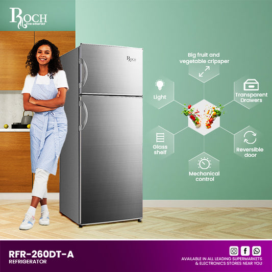 ROCH Refrigerator 207L ref EZ-RFR-260DT-A