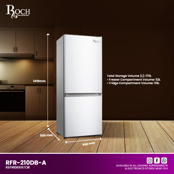 Refrigeradores ROCH Freezer Inferior 170L ref EZ-RFR-210DB-A