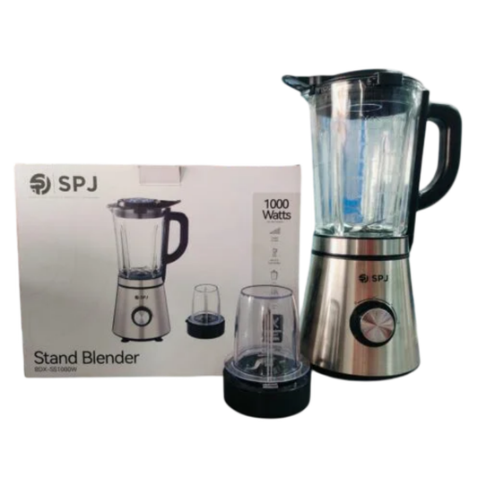SPJ Blender Mixer With Glass Jar 1.5L/1000W | ref SPJ-BDX-SS1000W
