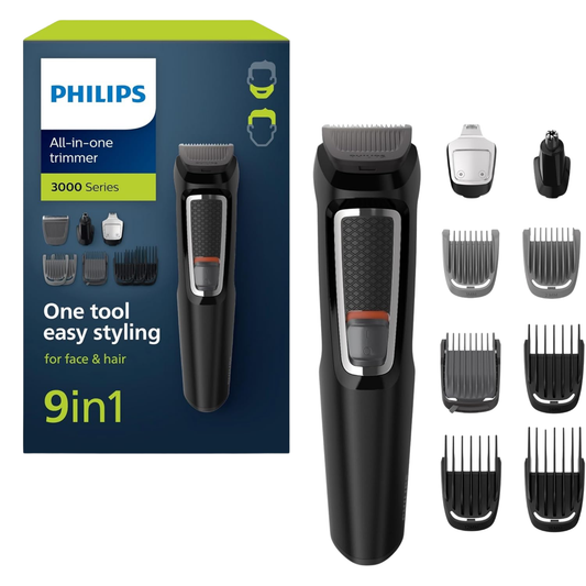 PHILIPS Multigroom Series 3000 9-in-1 Face and Hair MG3740/15  | ref T-41531437